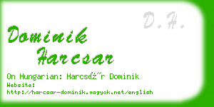 dominik harcsar business card